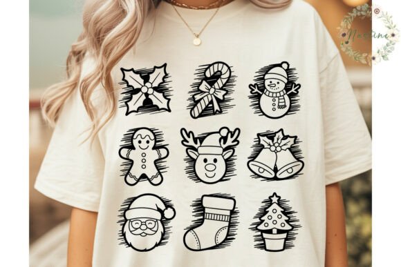 Christmas Doodle Grid Sublimation Design Review