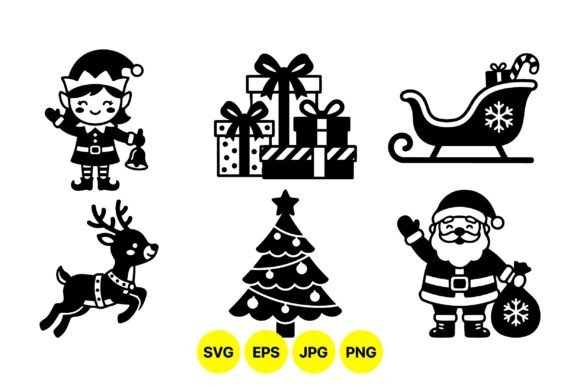 Christmas Holiday Icon Clipart & Illustrations