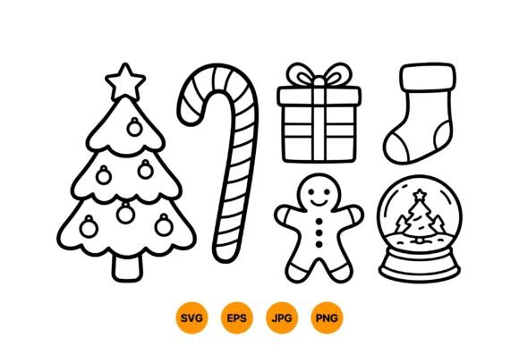 Christmas Icon SVG Collection: Festive Illustrations