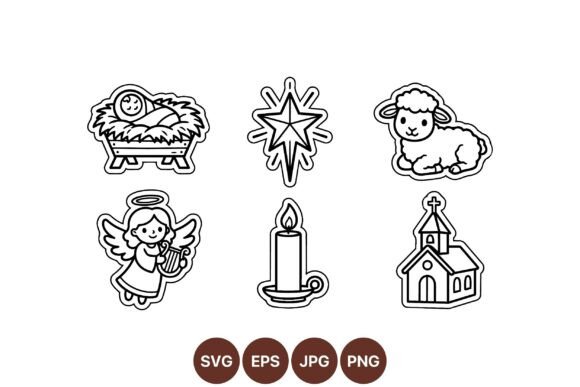 Christmas Nativity SVG Icons: Reviewing Illustrations