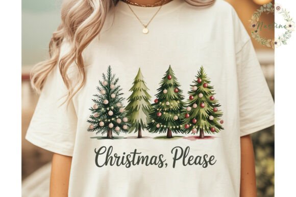 Christmas Please Trees PNG Clipart & Illustrations