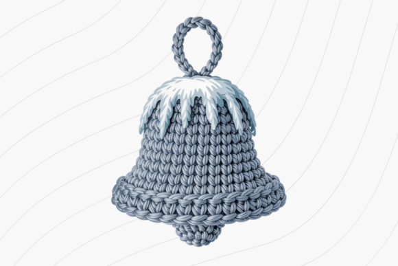 Crochet Christmas Bell PNG Illustrations