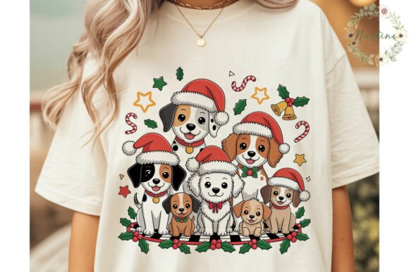 Cute Christmas Dogs PNG Clipart for Illustrations