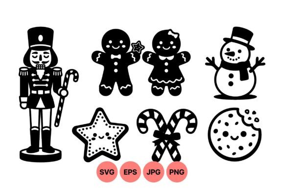 Cute Christmas Holiday Clipart: Festive Illustrations