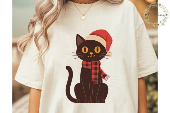 Festive Plaid Cat Christmas PNG Clipart Review
