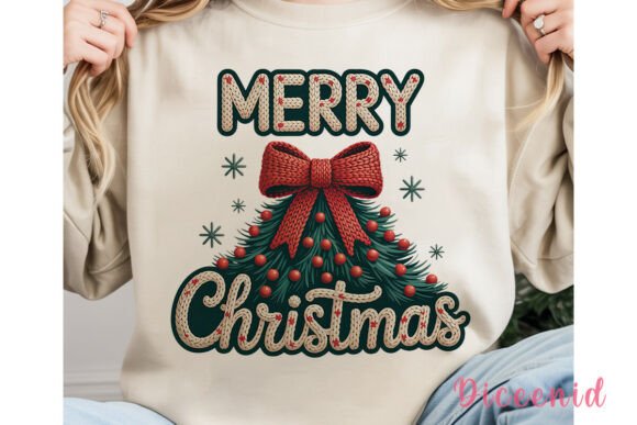 Knitted Christmas Tree Illustrations Review