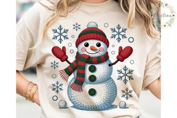 Knitted Snowman Christmas PNG: Cozy Illustrations
