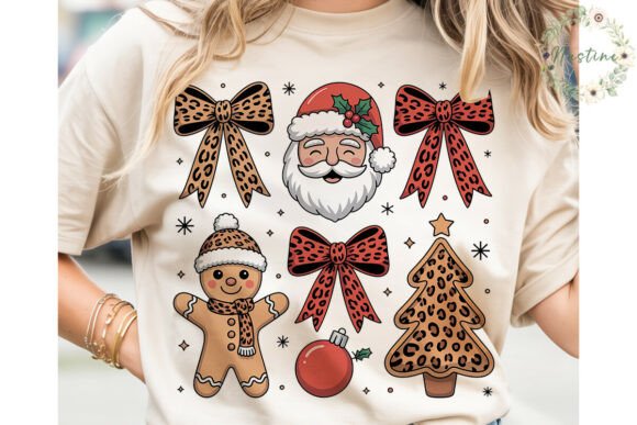 Leopard Christmas Sublimation Design & Illustrations