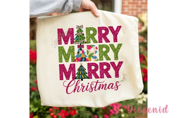Merry Christmas Glitter Tree PNG Clipart