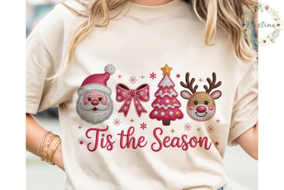 Pink Christmas Embroidery PNG Clipart: A Brand Review