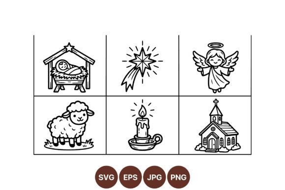Review: Christmas Nativity SVG Clipart Illustrations