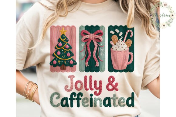 Reviewing Jolly Caffeinated Christmas PNG Clipart for Stitching