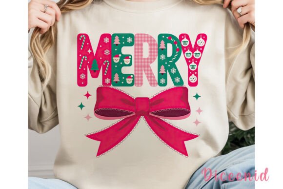 Reviewing the Merry Christmas Pink Teal Bow PNG for Embroidery