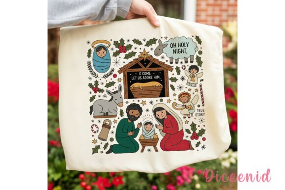 Rustic Nativity PNG: Illustrations for Sellers